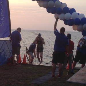 First out of the water, thanks Blueseventy!